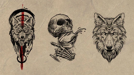 Hand-drawn tattoo designs by Xelo — Trash polka — sketch