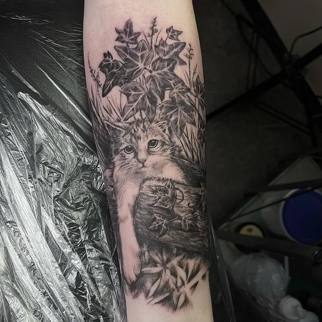 Black and grey realistic tattoo by Xelo